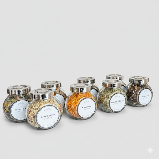 【ハーフサイズ】8種ハーブティー・キャニスター瓶セット